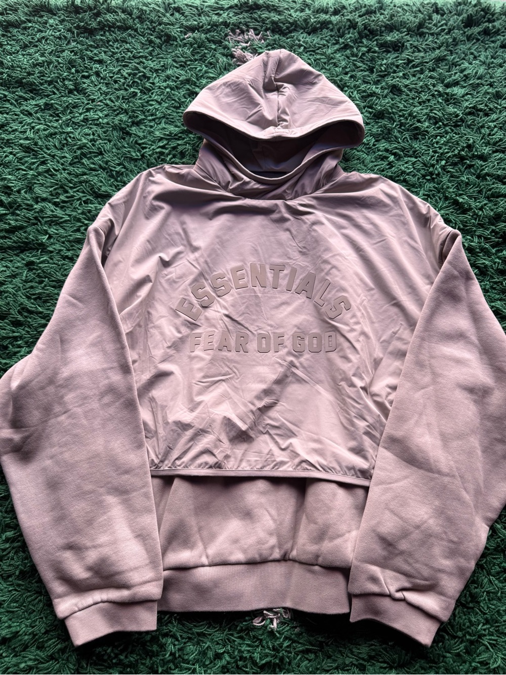 Fear of God Essentials Pullover Hooded Sweatshirt in Dusty Mauve